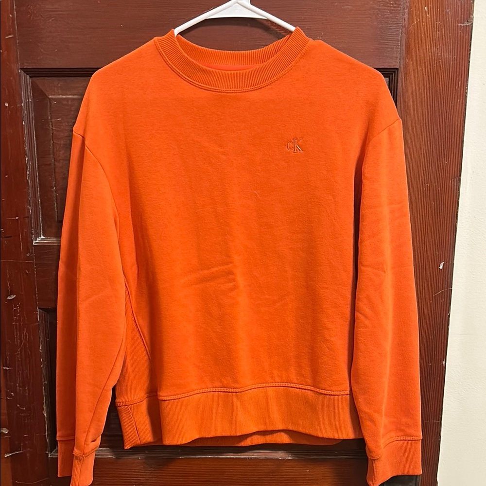 Calvin Klein Orange Crewneck Sweater